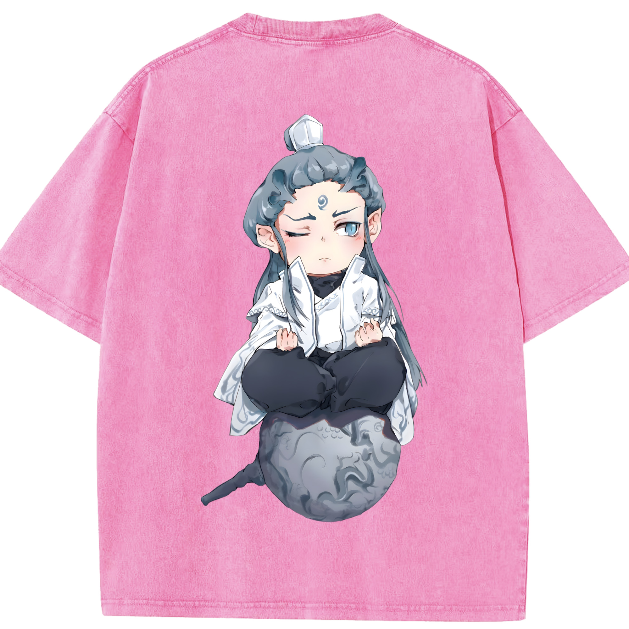 （画像用） Ne Zha 2 ナタ 魔童の大暴れ 綿100% ヴィンテージ風 半袖Tシャツ（背面プリント）